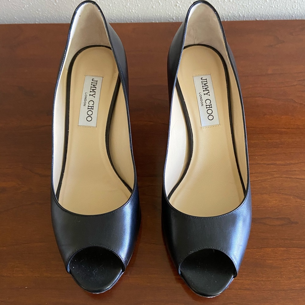 Jimmy Choo peep toe pumps